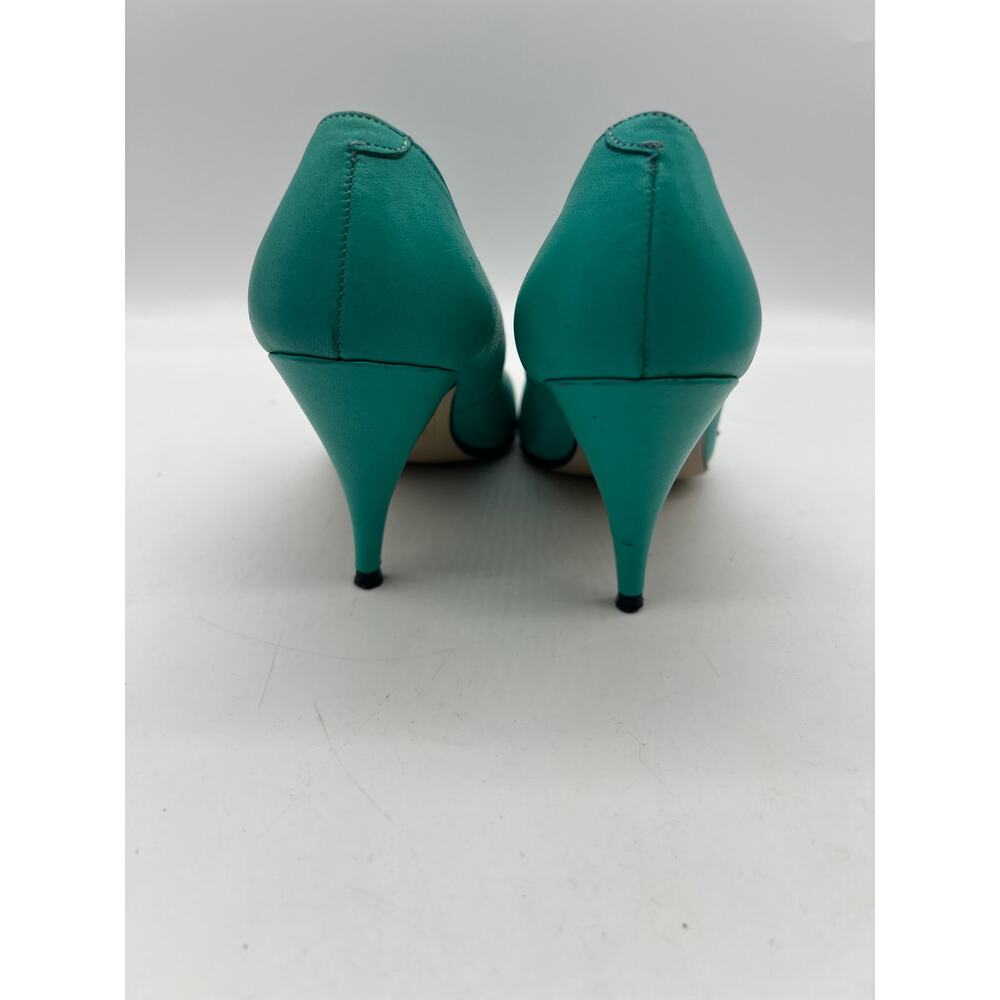 Vintage‎ Rush Hour Teal Leather Studded Pumps Women’s Size 5.5B - Picture 5 of 10